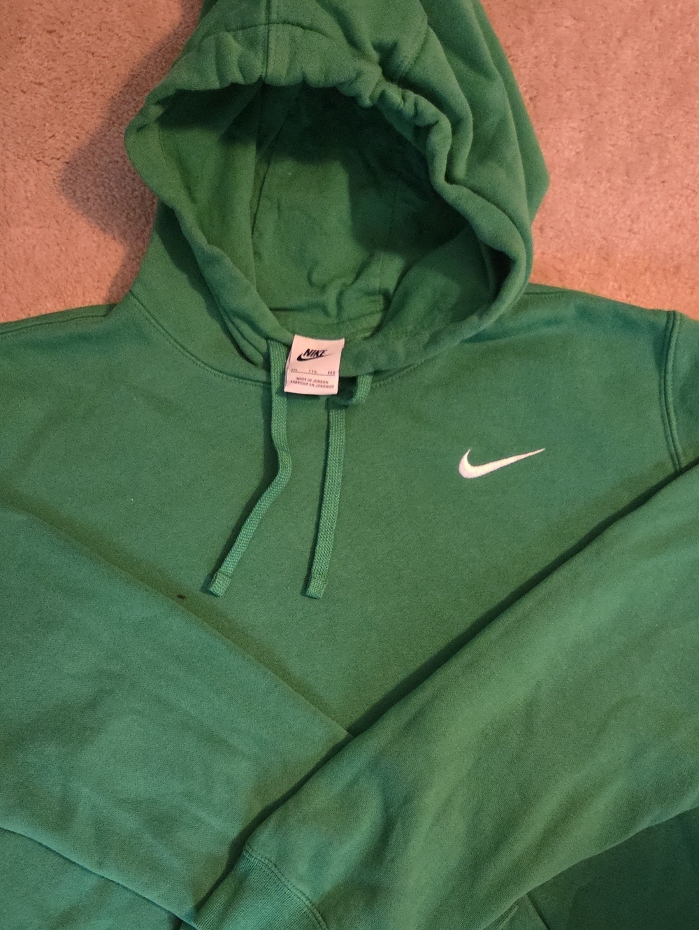 Nike Green Hoodie with White Swoosh